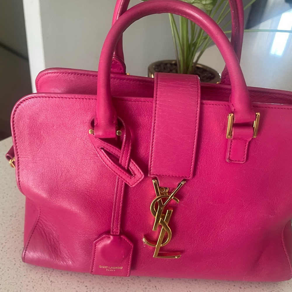 Saint Laurent Pink Leather Satchel